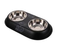 Mobestech Pet Cat Dog Food Bowl with Stainless Steel and Plastic Material, Non-slip Detachable Base, Easy to Clean, Suitable for Daily Feeding Needs of Pets and Cats