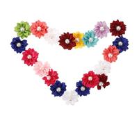 Mobestech Pet Hair Ring Pet Hair Tie for Dogs Creative Chic Flower Hairpin Petal Design Cloth Material 4X4X1.2Cm Everyday Wear Accessory for Puppies and Small Dogs