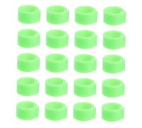 Mobestech Pigeon Foot Rings 10mm Plastic Bird Leg Bands Green Identification Clip Bands for Racing and Meat Pigeons 100 Pieces