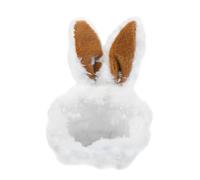 Mobestech Plush Warm Rabbit Ear Hat for Small Pets Cozy Windproof Headwear for Guinea Pigs Kittens and Rabbits Lightweight Reusable Pet Costume for Winter Photos and Holiday Parties