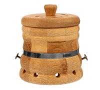 Mobestech Portable Brown Moxibustion Pot with Adjustable Temperature, Thick Bamboo Wood Moxibustion Box for Traditional Therapy and Relaxation at Home Random Color