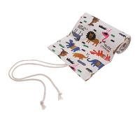 Mobestech Portable Canvas Roll Pencil Bag with Multiple Slots for Stationery Organization, Sturdy Pen Wrap Organizer Suitable for Artists, Students and Travel Use