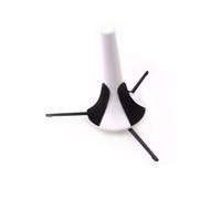 Mobestech Portable Foldable Trumpet Stand with Tripod Metal Legs and White Felt Protection Stable Support Holder for Trumpet and Wind Instruments Detachable Bracket with Rotating Screw for