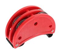 Mobestech Portable Foot Tambourine with Red Plastic and Metal Bells for Practice Sessions and Performances, Easy to Learn Percussion Instrument Suitable for Beginners and Professional