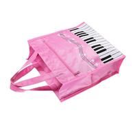 Mobestech Portable Musical Note Tote Bag for Double Music Book Storage with Handle Lightweight Piano Pattern Handbag for School and Daily Use Chic and Spacious Design