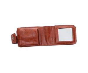 Mobestech Portable Travel Lipstick Storage Box Mini Makeup Case Holder Mirror Pu Cosmetic Pouch for Lipstick Organization The Go