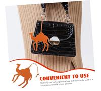 Mobestech PU Camel Pendant Bag Charm Middle Eastern Style Animal Hanging Decor for Handbags and Keys Cute Small Leather Accessory with Intricate Design Unique Bag Decoration