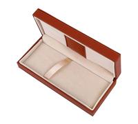 Mobestech PU Leather Pen Case Elegant Decorative Box for Pens Compact Storage for Business and Casual Use Stylish Brown for Family and Friends Presents