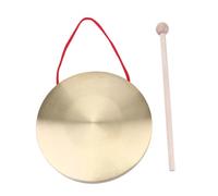 Mobestech Pure Copper Chinese Gong Hand Cymbal Traditional Percussion Instrument for Party Concert Business Opening and Sports Atmosphere Enhancer Portable and Easy to Play