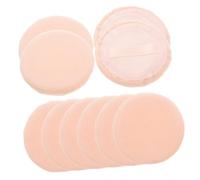 Mobestech Pure Cotton Powder Puff 10pcs Round Makeup Cosmetic Face Puff Soft Velour for Loose Powder Talcum Dusting, Skin-friendly Makeup Tools for Women's Daily Face Application