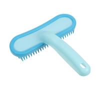Mobestech Rabbit Brush Bunny Brush Silicone Grooming Remover De-shedding Detangles 5.2x4.6x0.8 Inch Blue for Guinea Pigs and Small Pets Massage Comb