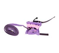 Mobestech Rabbit Harness and Leash for Small Pets with Plush and Non-woven Fabric, Anti-escaping Design, Suitable for Bust 15-22cm and Neck 13-20cm, Practical Bunny Walking Rope for Outdoor