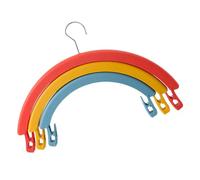 Mobestech Rainbow Rotating Clothes Hanger Three-tier Drying Rack with Hidden Pants Clip and Strong Bearing for Home Clothes Storage and Drying