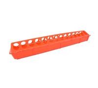 Mobestech Red Large Pigeon Food Holder Feeding Trough for Birds and Chickens Anti-spatter Long Feeding Tray Easy to Clean and Install Suitable for Birds Like Cockatiel and Parrot