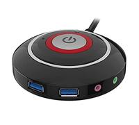 Mobestech Reset Push Button for Desktop Computer Case USB 3.5Mm Connector, ABS Material, Great Reliability Replacement for Broken Power Button, Suitable for Hotel and School Use