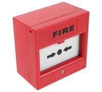 Mobestech Resettable Manual Emergency Break Glass Button with Enhanced Manual Control and Rapid Activation, Red Plastic Fire Exit Release Switch for Home and Public Facilities, Compliant