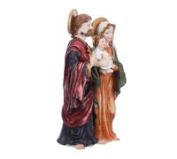 Mobestech Resin Jesus Baptism Statue Christian Figurine Catholic Family Decoration for Christmas Tabletop Portable Religious Nativity Sculpture for Home Church Holiday Celebration Gift