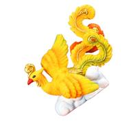 Mobestech Resin Phoenix Figurine Cake Decoration Animal Ornament for Birthday and Year Festive Micro Landscape Cupcake Topper