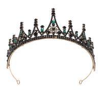 Mobestech Retro Crown Wedding Jewelry Rhinestone Crystal Bridal Tiara Headpiece Crown Headwear for Women Hair Jewelry