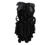 Mobestech Retro Curly Ponytail Wig for Women Black High Temperature Silk Hairpiece Comfortable and Elegant Hair Extension Suitable for Wedding and Cosplay