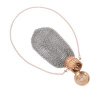 Mobestech Retro Metal Mesh Coin Purse with Twist Lid Classic Vintage Wallet for Women Portable Mini Treasure Chest for Coins Change and Small Items Stainless Steel Mesh Design