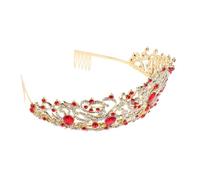 Mobestech Rhinestone Bridal Headpiece Lightweight Wedding Crown for Women Sparkling Tiara Hair Accessories for Bride Birthday Party Prom and Costume Celebration
