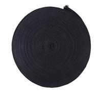 Mobestech Ribbon 45m Herringbone Fabric Cotton Webbing Ribbon 2.5cm Width Black Anti-Wrinkle and Strong Dry Friction Features Holiday, Birthday for Decorating and Wedding Presents