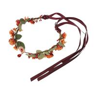 Mobestech Romantic Floral Headband with Rhinestones Stylish Flower Crown for Weddings Festivals Parties Comfortable Cloth Material Versatile Colors for Flower Cosplay Events