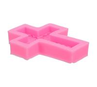 Mobestech Rose Flower Silicone Cross Mold for Epoxy Resin, Soap, Candle Making and Aromatherapy DIY Crafts, Flexible Faith Cross Shape Silicone Mould for Valentine’s Day and Handmade Art