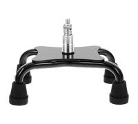 Mobestech Rubber Cane Tips Quad Crutch Tip Non-Skid Design Reducing Hand and Wrist Fatigue Outdoor Snowshoeing Trekking Pole Replacement Accessory Black Aluminum Alloy