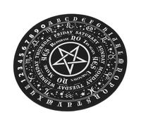 Mobestech Rubber Pentagram Divination Mat Board with Smooth Surface Practical Decorative Astrology Message Mat for Home Party and Festival Decor Wiccan Supply