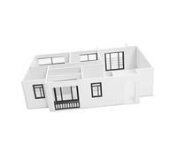 Mobestech Scale Miniature Building Model Kit DIY Apartment Layout Architectural Crafting Kit Easy to Assemble Model Making Material for Architecture Students and Hobbyists