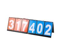 Mobestech Scoreboard Touch Comfortable and Steel and Pu Material Stainless for Multi-functional Portable with Numbers Scoring, Practical 6-digit Desktop Sports Events and Basketball Game