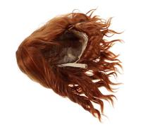 Mobestech Short Red Orange Curly Wig for Women Shoulder Length Synthetic Natural Wavy Bob Wig for Halloween Cosplay Party and Everyday Use