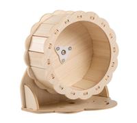 Mobestech Silent Wooden Hamster Wheel with Cloud Stand Smooth Edge Small Pet Exercise for Hamsters Chinchillas Mice and Squirrels Quiet Running Wheel for Night Use and Active Pets