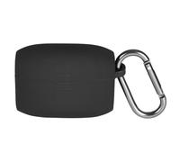 Mobestech Silicone Earphone Case Cover for Active with Hook Anti-fall Wear Resistant Protector Compact Portable Storage Box Compatible with Jabra Active Black