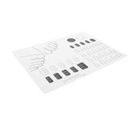 Mobestech Silicone Nail Mat Nail Stamping Plate 30x30cm Non-slip Sturdy Manicure Arm Rest with Coloring Palette and Transfer Guide and DIY Manicure