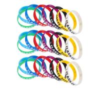 Mobestech Silicone Wristbands for Students and Graduates at 24pcs Stylish Graduation Design Comfortable Fit Lightweight Party Bracelets Graduation Period End of School Year Events
