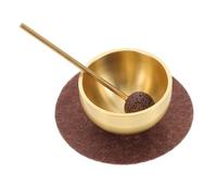 Mobestech Singing Material Mallet Meditation Sound with Bowl Mini Cushion and Felt for, Metal for Mental Focus and Improved Sleep Quality Travel and Home Use