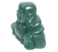 Mobestech Small Green Aventurine Buddha Statue Crystal Figurine for Home Decor Carved Desktop Ornament Symbolizing Enlightenment and Spiritual Awakening Crystal Sculpture for Feng Shui and