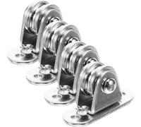 Mobestech Small Stainless Steel Double Pulley Block with Robust Construction and Anti-twist Rope Feature, Silent Traction Pulley Wheel Suitable for Swimming Pools and Curtains