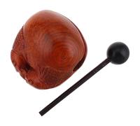 Mobestech Small Wooden Fish Temple Block 7x6x4.5cm Rosewood Zen Drum Decompression Tool Office Desk Wood Block Instrument for Meditation and Home Decor Random Color