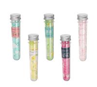 Mobestech Soap Bathing for Foaming Scented Portable Travel in 5pcs Petals, Lightweight Soap Flakes Test Tubes Washing Color Outdoor Use Hand
