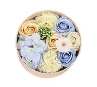 Mobestech Soap Flower Box Round Box Unique Soap Bouquet Flower Arrangement Cute for Girlfriend Girlfriend Christmas Valentines Day for