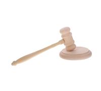 Mobestech Solid Beech Wood Judge Gavel with Sound Block Smooth Finish Auction Hammer for Lawyers Judges Auctioneers and Law Students Comfortable Grip Wooden Hammer Tool Natural Wood Color