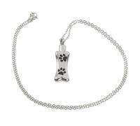 Mobestech Stainless Steel Dog Urn Necklace Ashes Keepsake Pendant Memorial Jewelry for Pet Ashes with Polished Surface and Easy-open Design