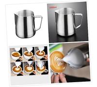 Mobestech Stainless Steel Milk Jug Frothing Pitcher for Cappuccino Latte Art Easy to Clean and Dishwasher Safe Chic Design for Coffee Enthusiasts