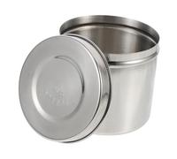 Mobestech Stainless Steel Ointment Jar with Good Sealing Performance and Multipurpose Storage, Silver Metal Container for Unguent and Small Items, Suitable for Professional Salon and Clinic