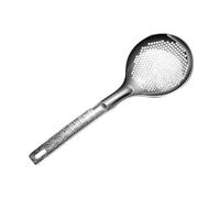 Mobestech Stainless Steel Skimmer Slotted Spoon Colander with Hanging Lightweight Strainer for Pasta Fried Foods and Noodles Kitchen Ladle for Easy Draining and Cooking