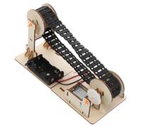 Mobestech Stem Science Experiment Kit for DIY Wooden Gear Belt Model Educational Physics for Boys Assembly Learning Safe Materials